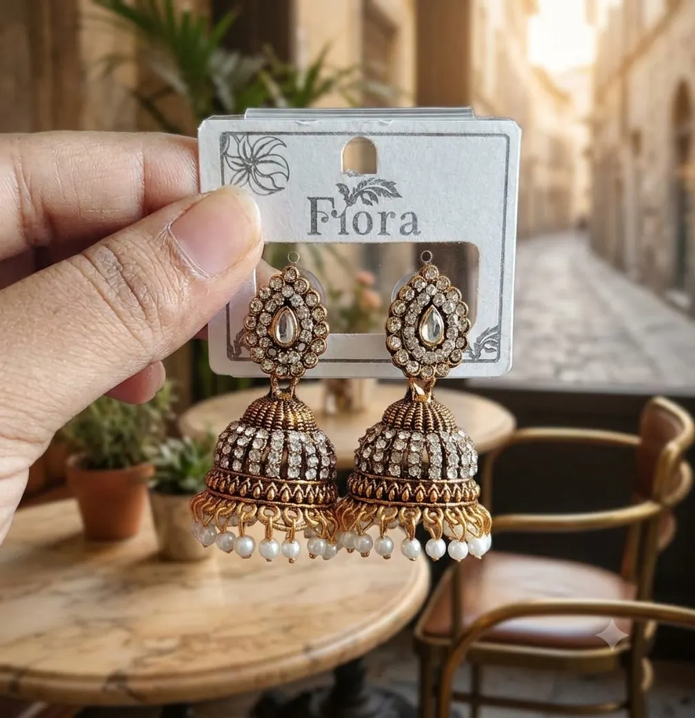 Gold jhumka