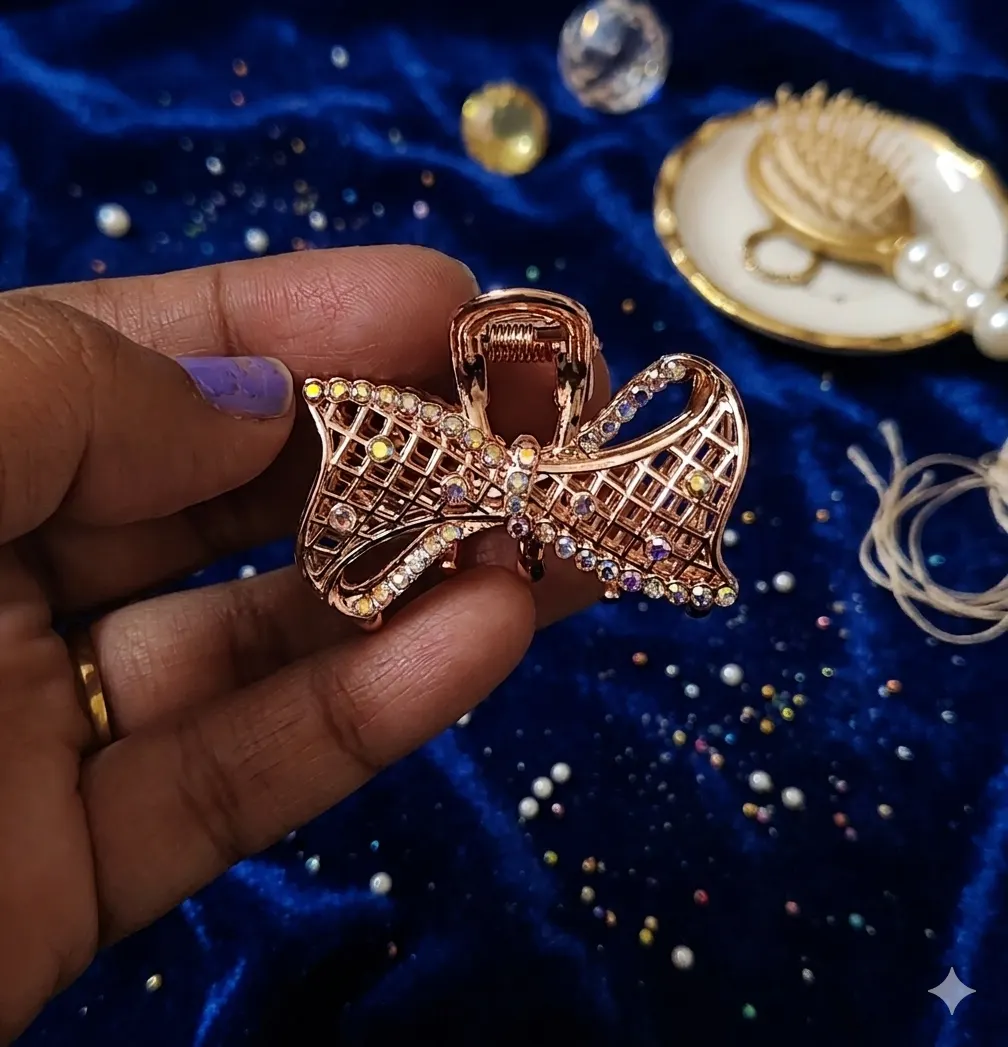 Rose gold catch clip