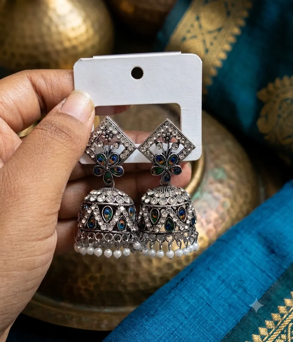 Peacock jhumka